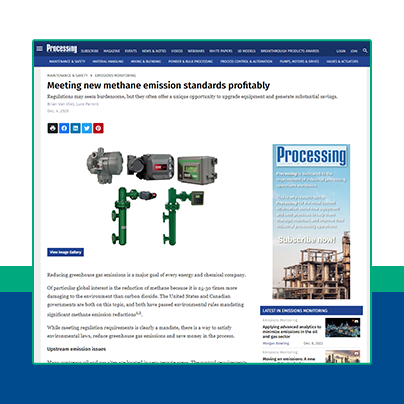 Meeting New Methane Emission Standards Profitably