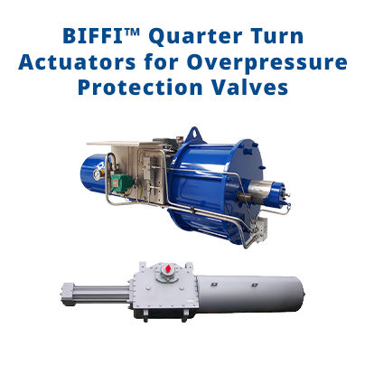 Biffi Quarter Turn Actuators for Overpressure Protection Valves