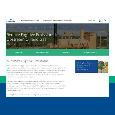 Reduce Fugitive Emissions in Upstream Oil and Gas