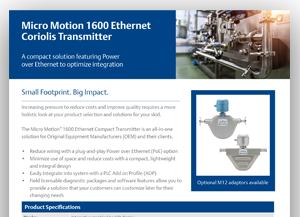 Lightweight and compact by design, the 1600 Transmitter is suitable for your industrial OEM applications
